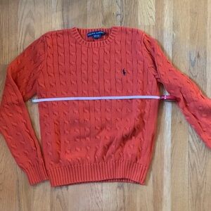 Polo by Ralph Lauren Ladies Vibrant Orange Crewneck Sweater- size med